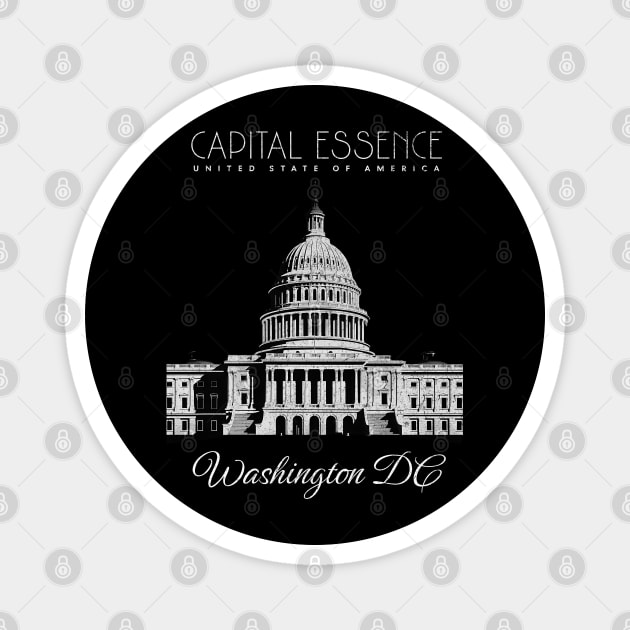 WASHINGTON D.C. CAPITOL BUILDING, ICONIC CITY PRIDE Magnet by Pixel Threads 